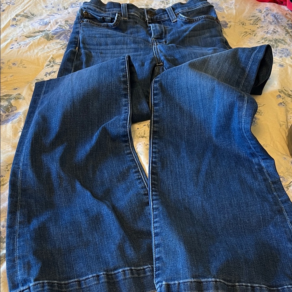 7 For All Mankind Dark Blue Flare Jeans